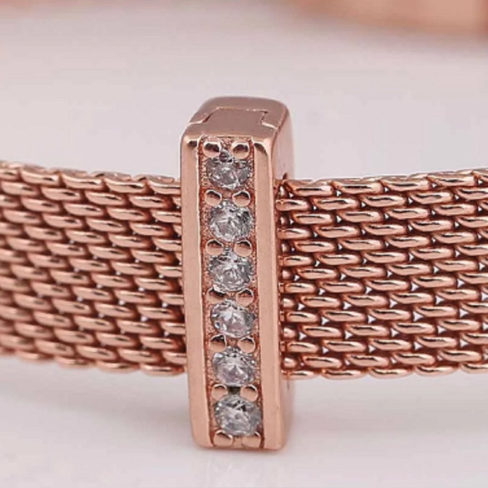 Pandora Reflexions™ Rose Gold Sparkling Clip Charm with Cubic Zirconia